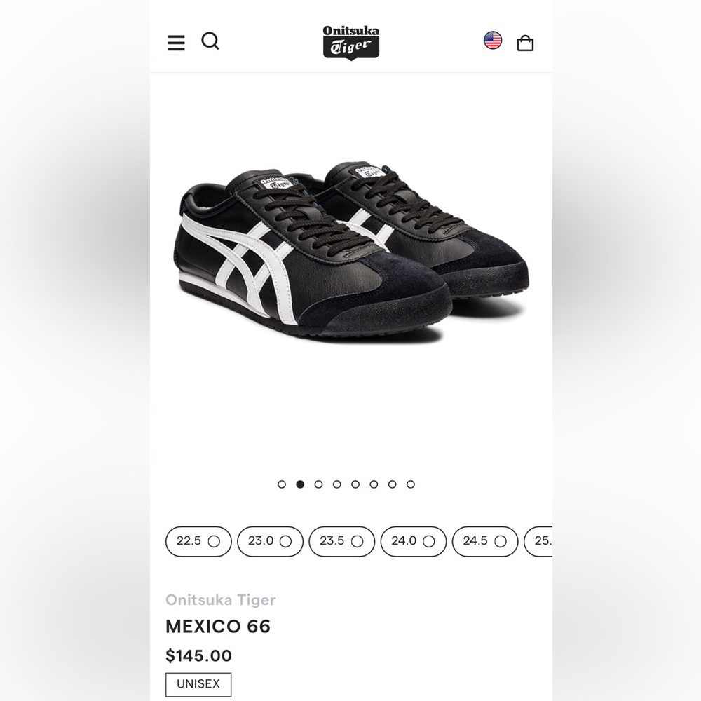 Onitsuka Tiger Mexico 66
Color - black/white
New with tags